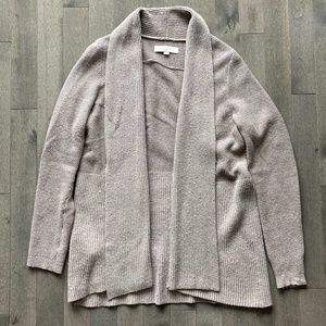 Ann Taylor LOFT grey-taupe wool blend cardigan